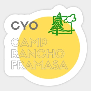 Yellow Camp Circle Sticker